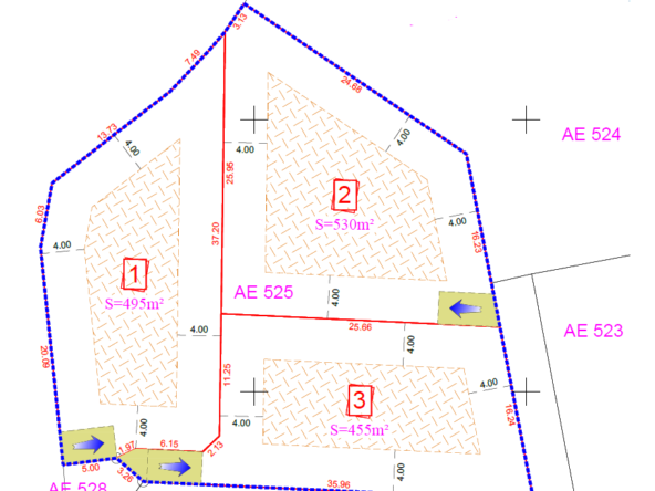 Plan division terrain Marguerittes